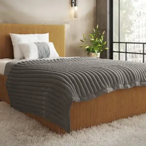 Reducere extra Pat tapitat 120/200 , mustar